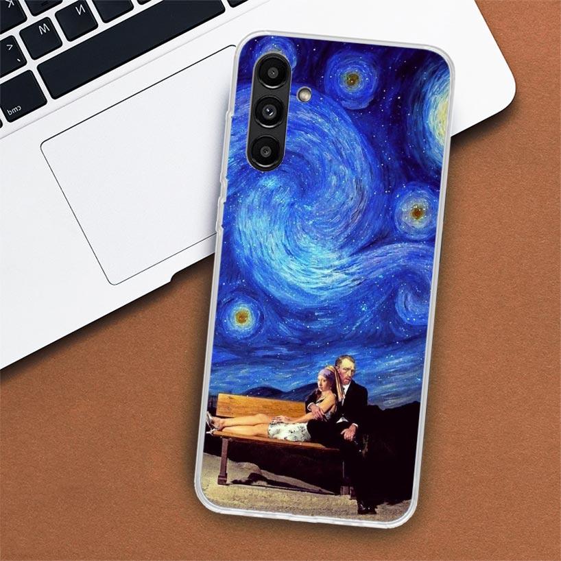 Van Gogh Mona Lisa Funny Art Phone Case For Samsung Galaxy A51 A71 A50 A70 A40 A30 A20E A10 A41 A31 A21S A11 A01 A6 A8 + A7 A9 P