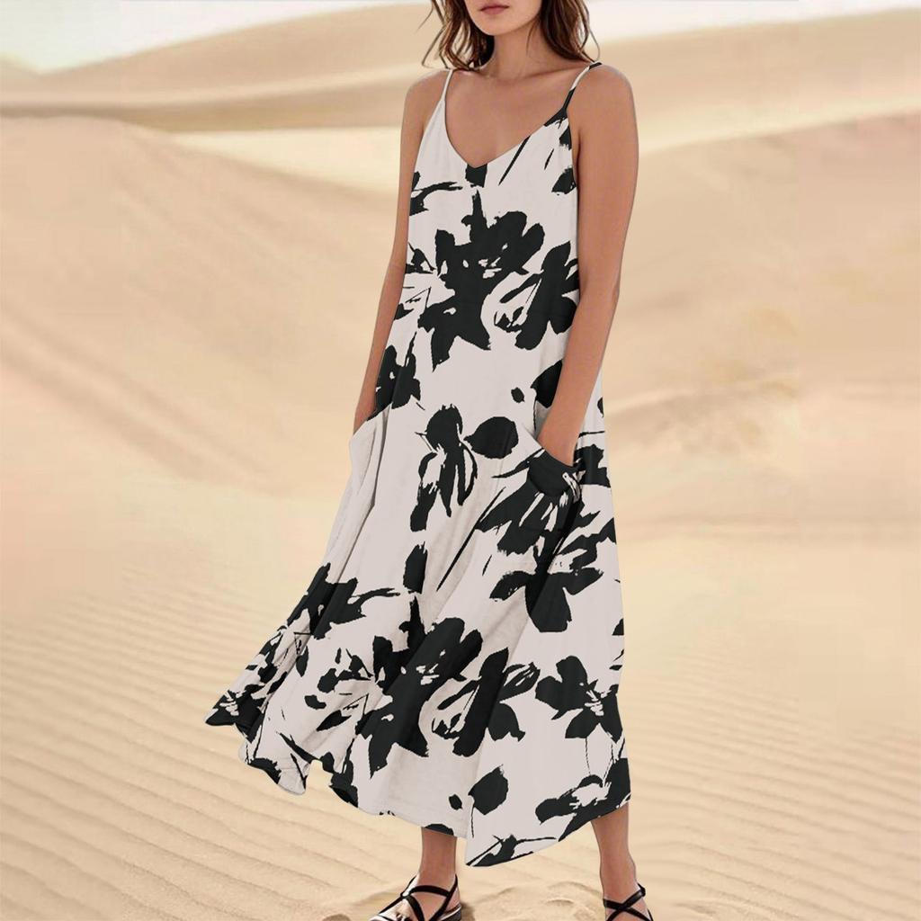 Women's Summer Dress Casual Loose Long Beach Vacation Dresses