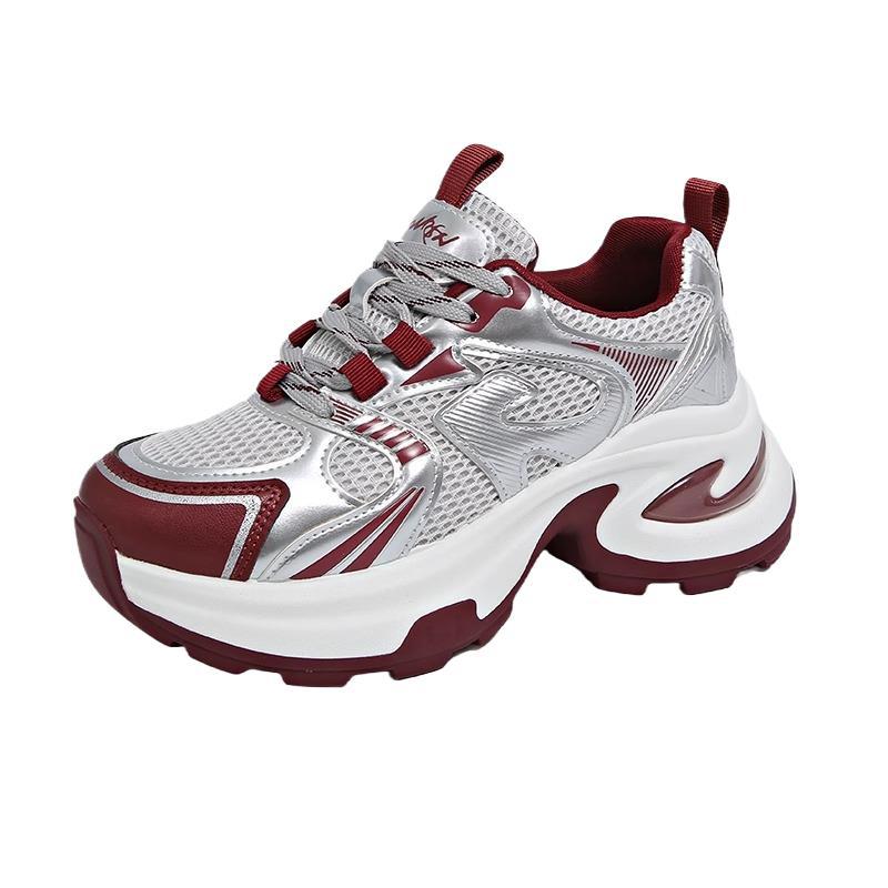 Retro Soft-soled Shoes Women's Summer Small Thick-soled Heightening Breathable Casual Versatile Student Sports Shoes