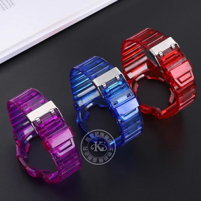 Silicone Watch Case Strap for Casio Watchband Bezel GA-100/110/120/140 GD-100/110/120 5081 5229 scrub/Transparent TPU Accessorie