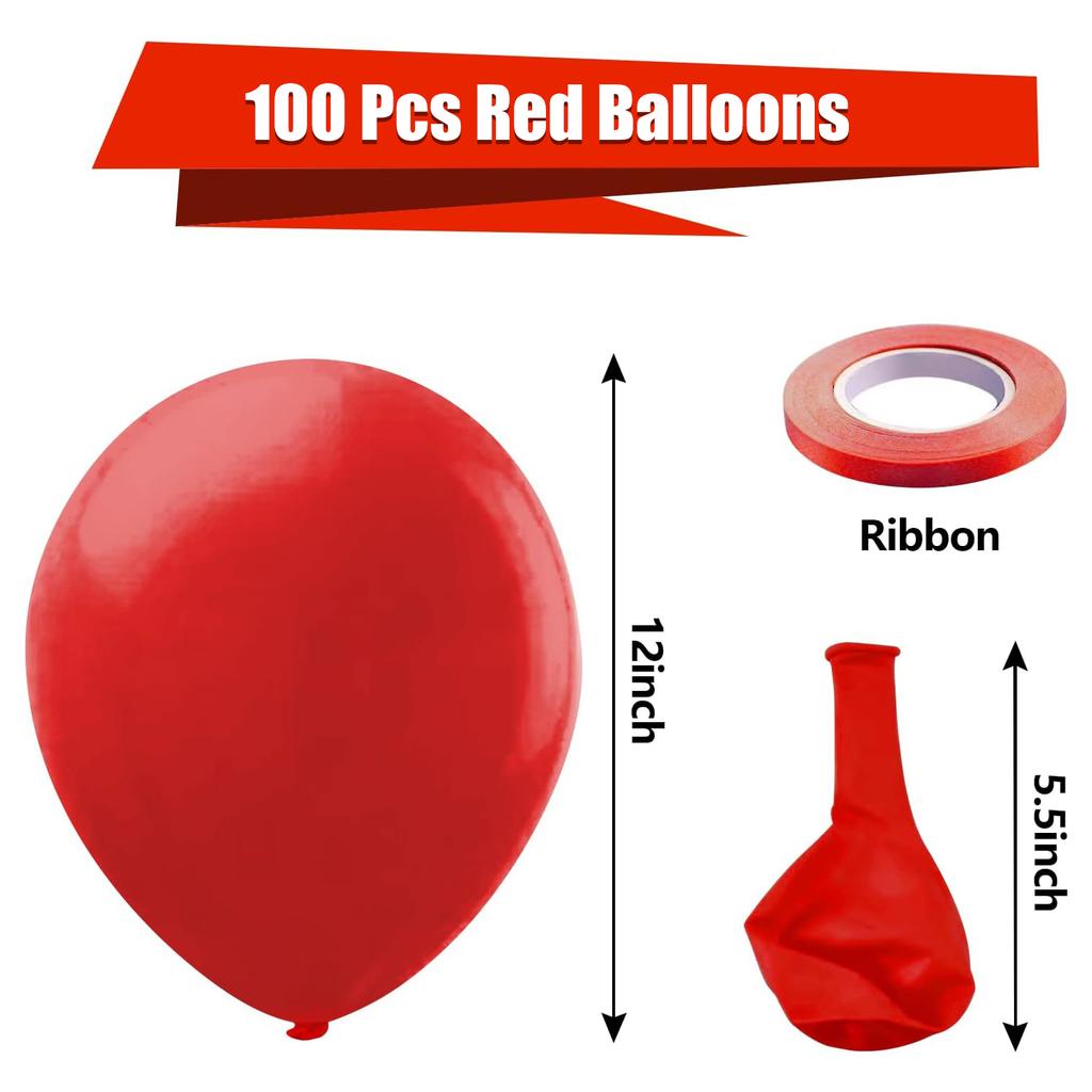 100PCS multi-color latex balloon set suitable for birthday parties, weddings, Valentine's Day party decoration