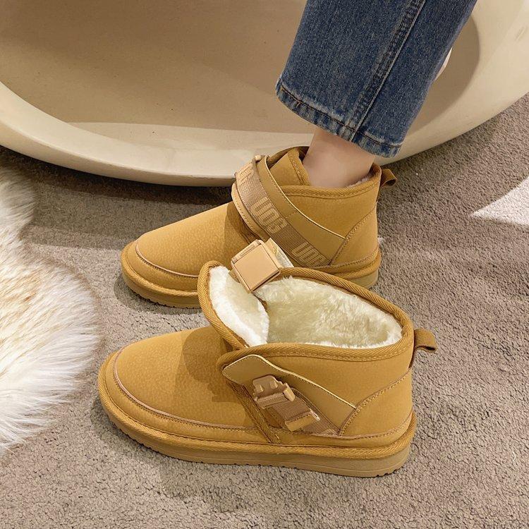 Northeast Snow Boots Men's and Women's 2025 New Winter Velvet Thickened Couple Warm Large Size Cotton Shoes Tooling Short Boots