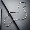 Titanium Steel Bamboo-shaped Diamond Necklace for Men, Trendy and Versatile Collarbone Chain for Women, Simple and Unique, High-end Niche Jewelry