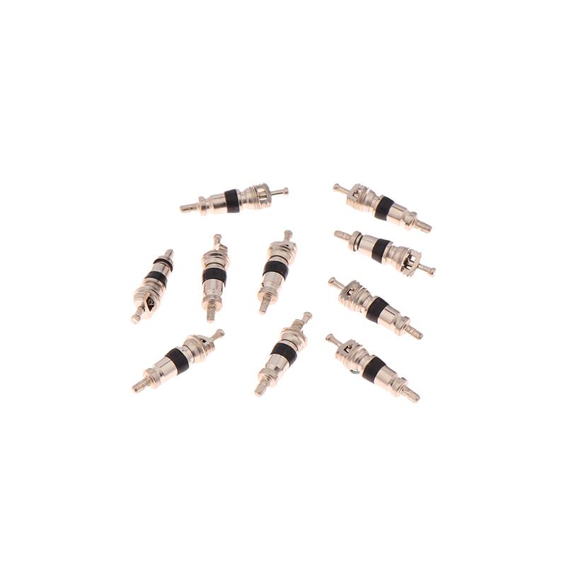 10Pcs Brass Valve Cores Replacement Ac Hvac/R Field Service Tool Refrigerant Valve Core Remover Removal Tool Havc
