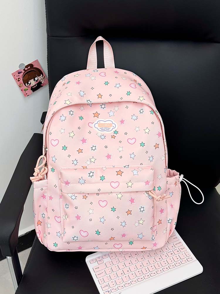 Star Heart Print Bag Lightweight Mochila High Capacimochilas Mujer Teenage Girls Backpacks College Style Backpack Bags for Woman