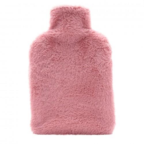 Sophia Layers Myk Fuskepels 1.7L Muff Varmtvannsflaske - Rosa