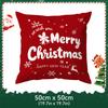 Red Christmas Decoration Pillowcase Printed Polyester 40/45/50Cm Throw Pillowcover Decorative Sofa Cushion Pillowslip Home Decor