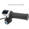 48V Half Twist Throttle, Electric Bike Throttle With LED Display Grip Lock Key Set For Ebike Motorcycle Scooter