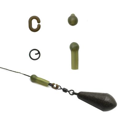 5Set Sazan Balıkçılık Aksesuarları Kiti C Klip (3/6 lb) Q Halka Klipsi Heli Boncuk Kollu Sazan Saç Rig Sazan Balıkçılık Terminali Mücadele