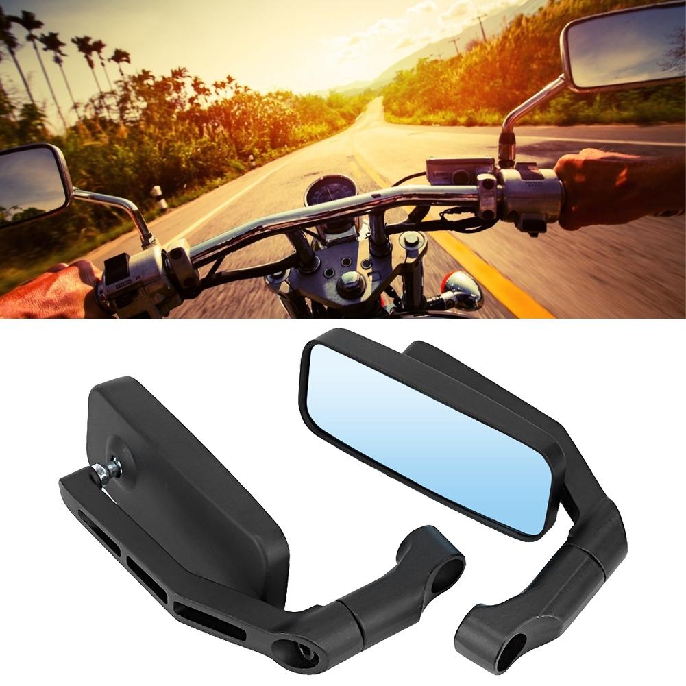 2 Pezzi Specchietti Retrovisori Laterali Modificati in Alluminio per Moto Anti-Abbaglianti