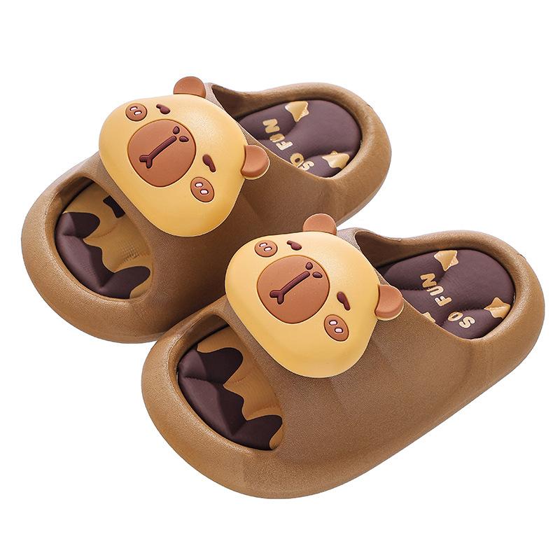 Kapibara Summer Children's Sandals Boys Non-Slip Soft Sole Small Medium Large Kids Beach Bathing Slippers
