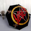 1pc Slayer Band Logo Automatic Personality Umbrella | Portable Foldable 8-Rib Manual Open, Cute Halloween & Christmas Gift for Outdoor, Casual Accesso
