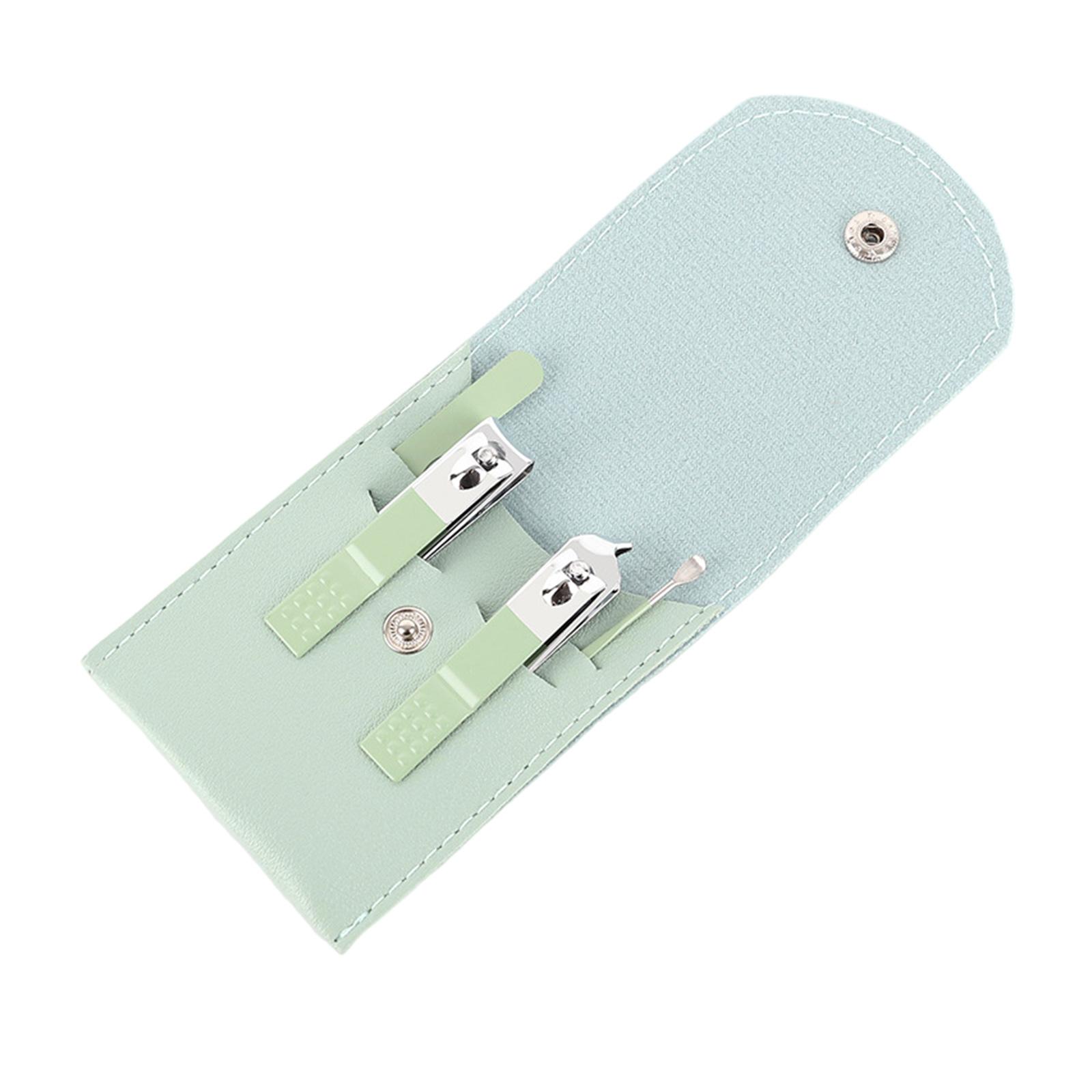 

4 Pcs Manicure Set Nail Clippers Set Toenail Cutter Ear Pick Nail Tool Set Nail File Pedicure Kits Fingernail Clippers B