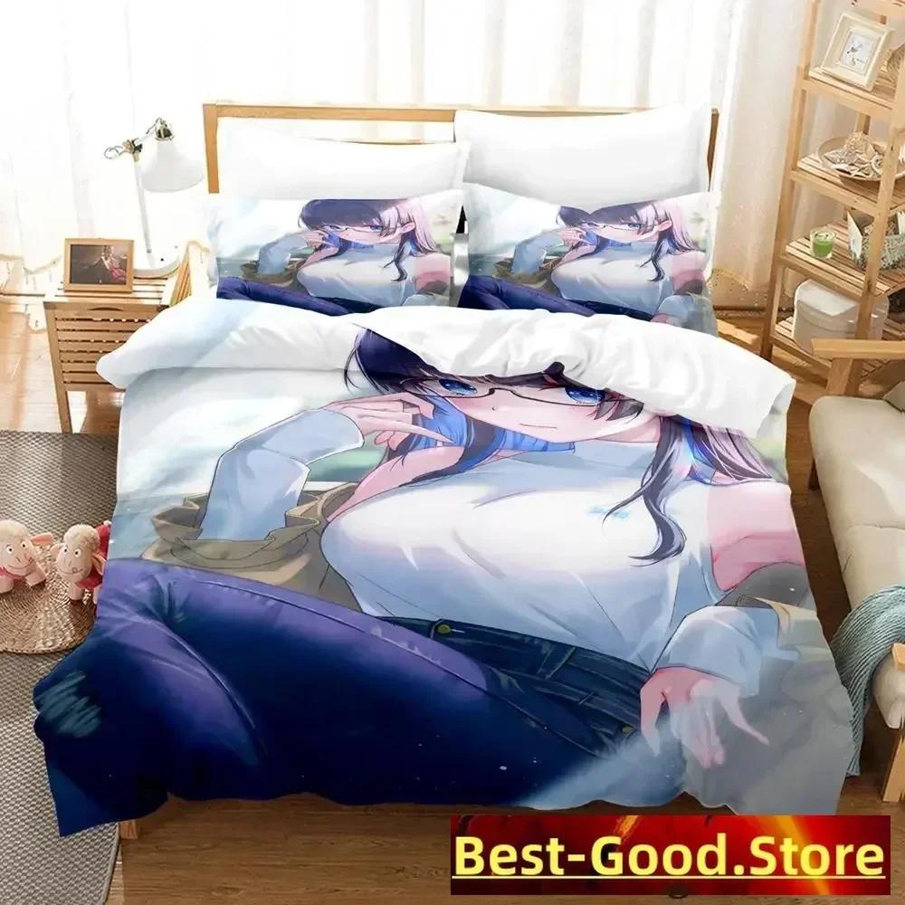 Ouro Kronii Bedding Set Single Twin Full Queen King Size Bed Set Adult Kid Bedroom Duvetcover Sets Anime Parure De Lit Bed