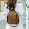 Women's Large Capacity Backpack Soft Leather Multi-Purpose Shoulder Bag