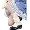 1pair Winter Warm Knitted Socks Lolita Warm Leg Knitted Socks Wool Ball Knitted Foot Covers Leg Warmers with Balls for Women
