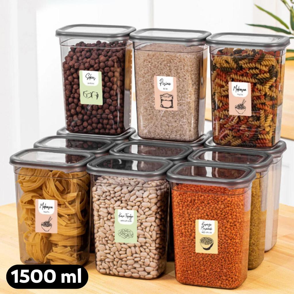12 Pcs Food Storage Container, Noodle Box, Cereal Storage Container, Supply Jar