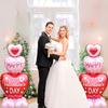 2-Pack 60inch Base Balloons for Valentine's Day, Foil Balloons, Suitable for Birthday Parties, Valentine's Day, Engageme