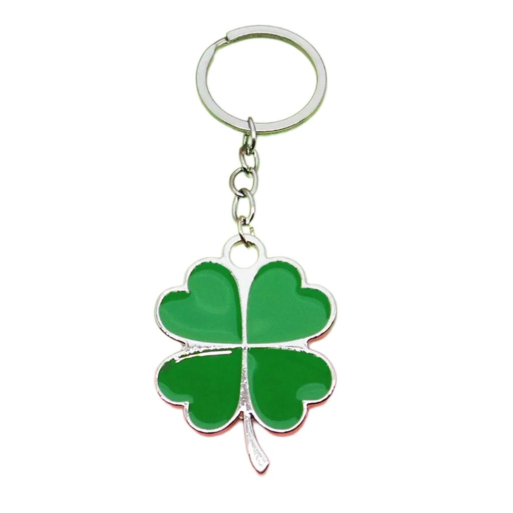 Exquisite Alloy Four Leaf Clovers Keychain Symbolizing Luck and Happiness Decoration for All Ages Special Gifts Ideas