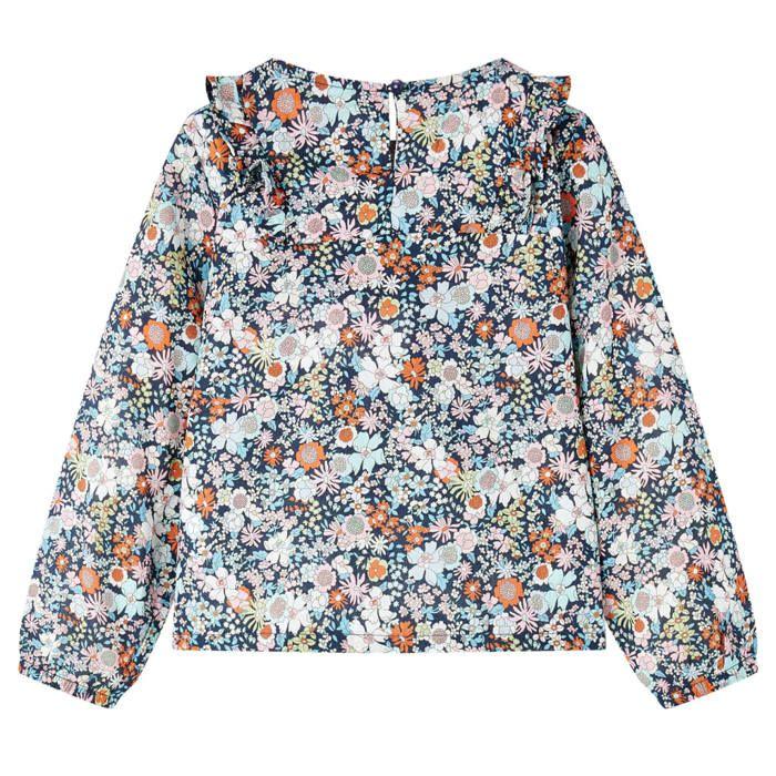 Chemise pour enfants à manches longues bleu foncé 92/104/116/128/140