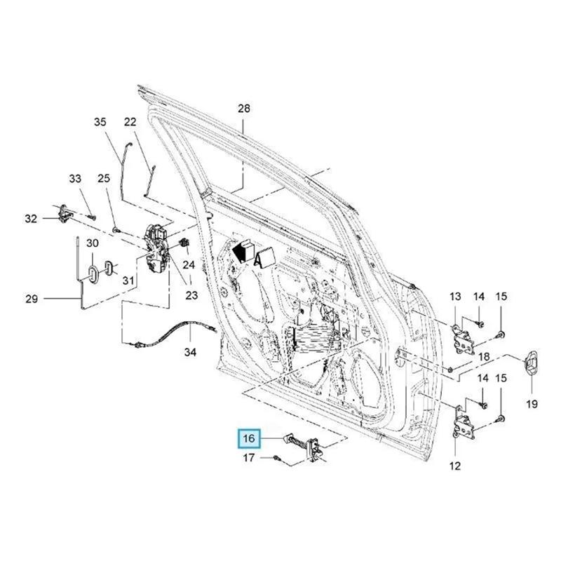 Front Door Check Asss Strap Hinge Stopper 13270665 For VAUXHALL ASTRA J-A87Q