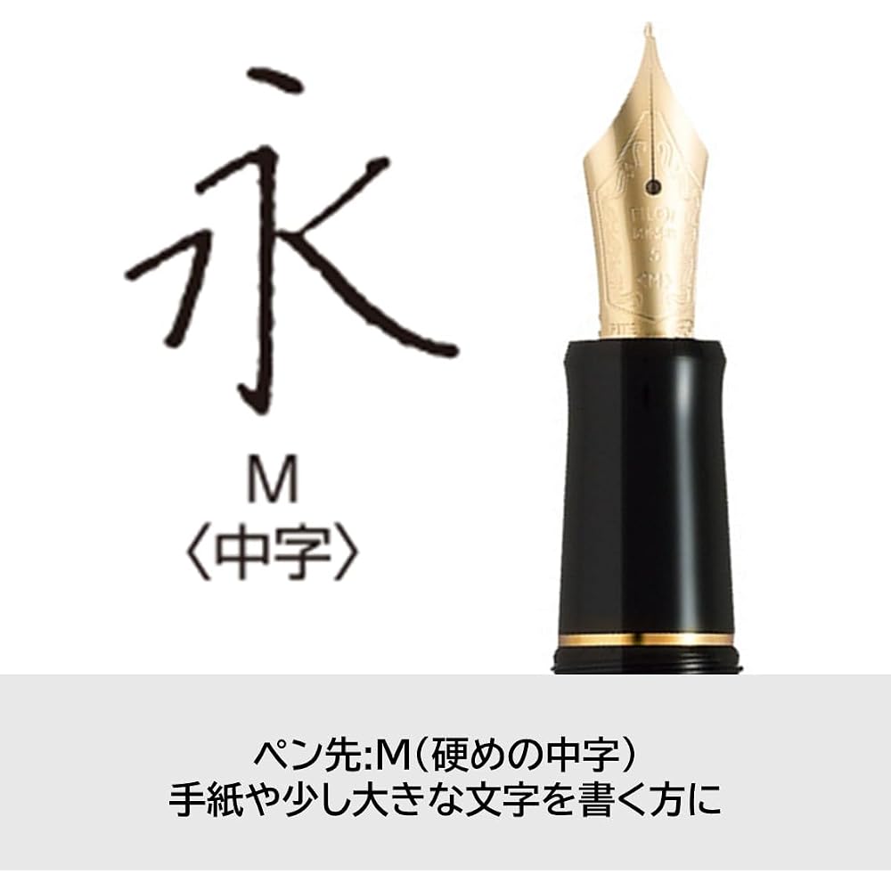 PILOT Custom 74 M Medium (Medium) Black Black FKKN12SRBM Nib 14K Pilot