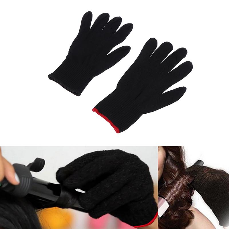 1Pair Hair Straightener Thermal Styling Gloves Perm Curling Hairdressing Heat Resistant Finger Glove Hair Care Styling Tools