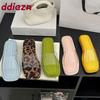 Fashion Fashion Transparent Women Thick Soled Slippers Shoes Summer Beach Ladies Flats Slippers Shoes Sandals Female Slides