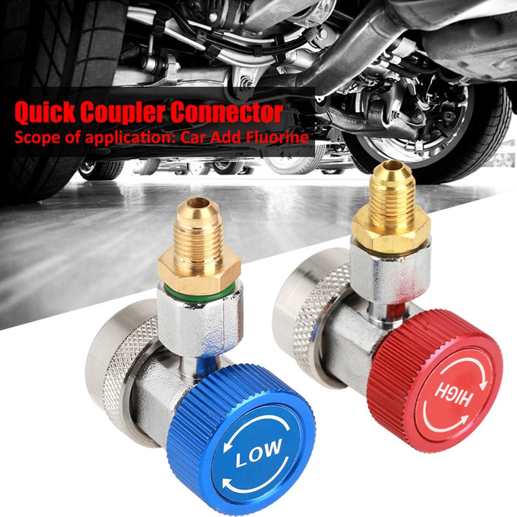 R134 A C Low High Quick Connector Air Conditioning Coupler Adapter with Cap