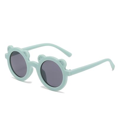 Round Frame Bear Children'S Sunglasses Cute Candy Color Children'S Photo Glasses Trendy Baby Sunglasses