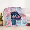 40th Birthday Celebration Flannel Blanket-Soft and Suitable for Sofas,Beds,Offices,Travel,All Seasons,Great Gift for Holidays and Birthdays.