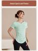 Plus Size Women's Quick-Dry Yoga Top - Short Sleeve, Slimming, Loose Fit for Running & Fitness