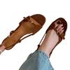Fashion 2025 Summer New Women's Sandals Fashion Buckle Strap Round Toe Flat Heel Sandal Outdoor Casual Daily Wear Shallow Hot Sale Shoes