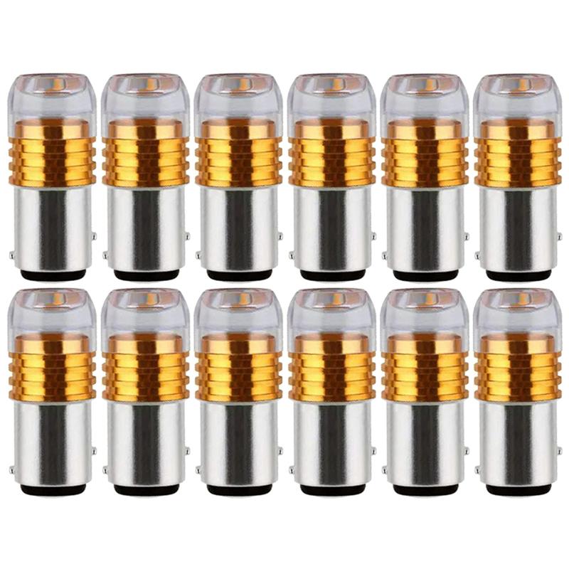 4/12PCs Motorcycle Car LED Brake Turn Signal Lights Waterproof 12V Signal Tail Fog Bulbs Flashing Light Motorcycle Accessories