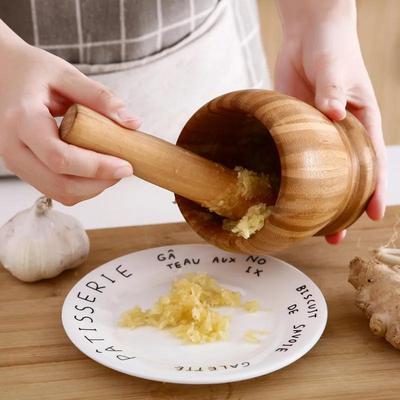 Natur Bambus Zerdrückter Knoblauch Knoblauch Kräuter Gewürz Mischen Mahlen Zerkleinerer Küchenhelfer Zubehör