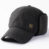 Men's windproof baseball cap - autumn/winter, large head size, hard top, ear protection, fleece lined, extra thick, warm, outdoor, dad hat