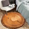 Wood Grain Round Carpet Flannel Rustic Living Room Decor Natural Floor Mat Earthy Area Rug Organic Home Accent Cozywoodland Vibe