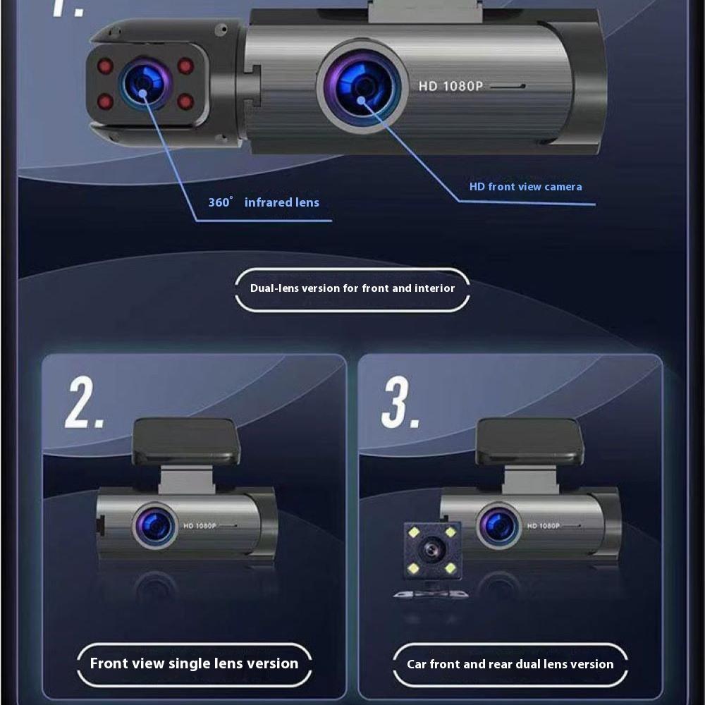 3,16 palcový záznamník jízdy WIFI dvojitý záznam 1080P přední a automobilový infračervený záznamník nočního vidění