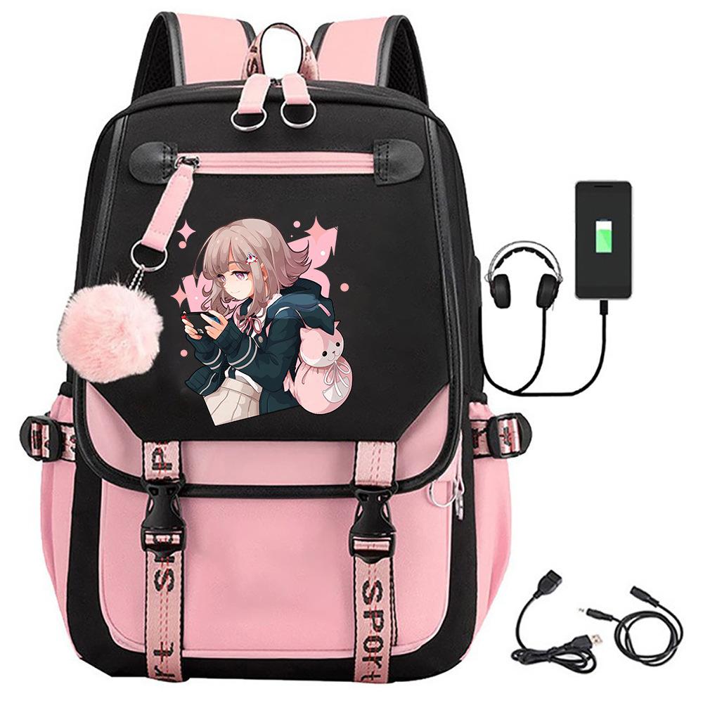 

Дорожная сумка для отдыха, периферийный рюкзак, большая вместимость, USB, корейская версия, студенческий школьный рюкзак One Size