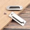 Stainless Steel Concealed Cabinet Handle Recessed Pull Hidden Drawer Pull Hardware for Wardrobe Sliding Door Furniture Fitting Durable Metal Grip
