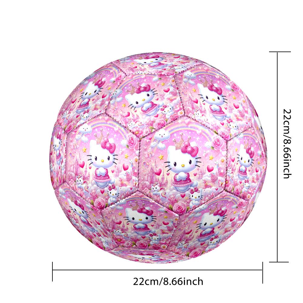 1pc Size 5 Hello Kitty Design Soccer Ball - Anti-slip Football for Outdoor Sports Activities, Durable Ball for Game Play