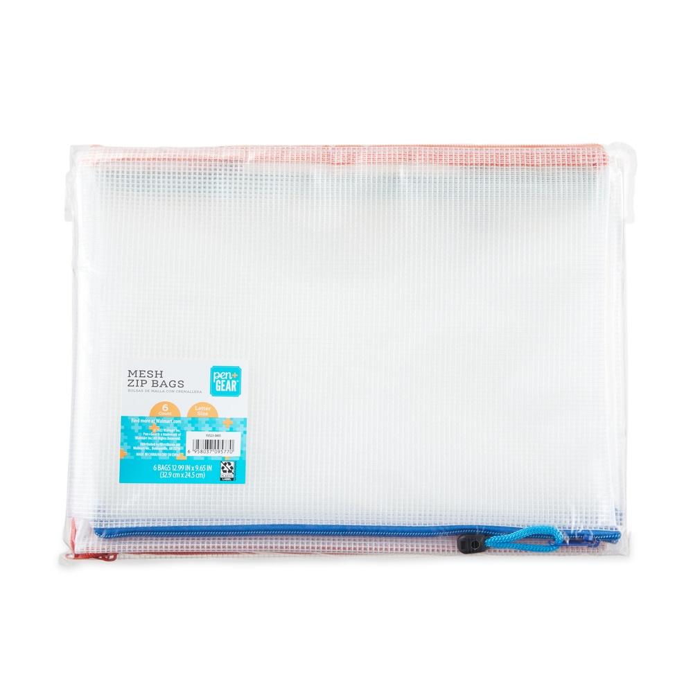 

Letter Size Mesh Zipper Bags Soft EVA Clear Pocket Folders Durable Storage Solution School Supplies Documents 6 Count United States