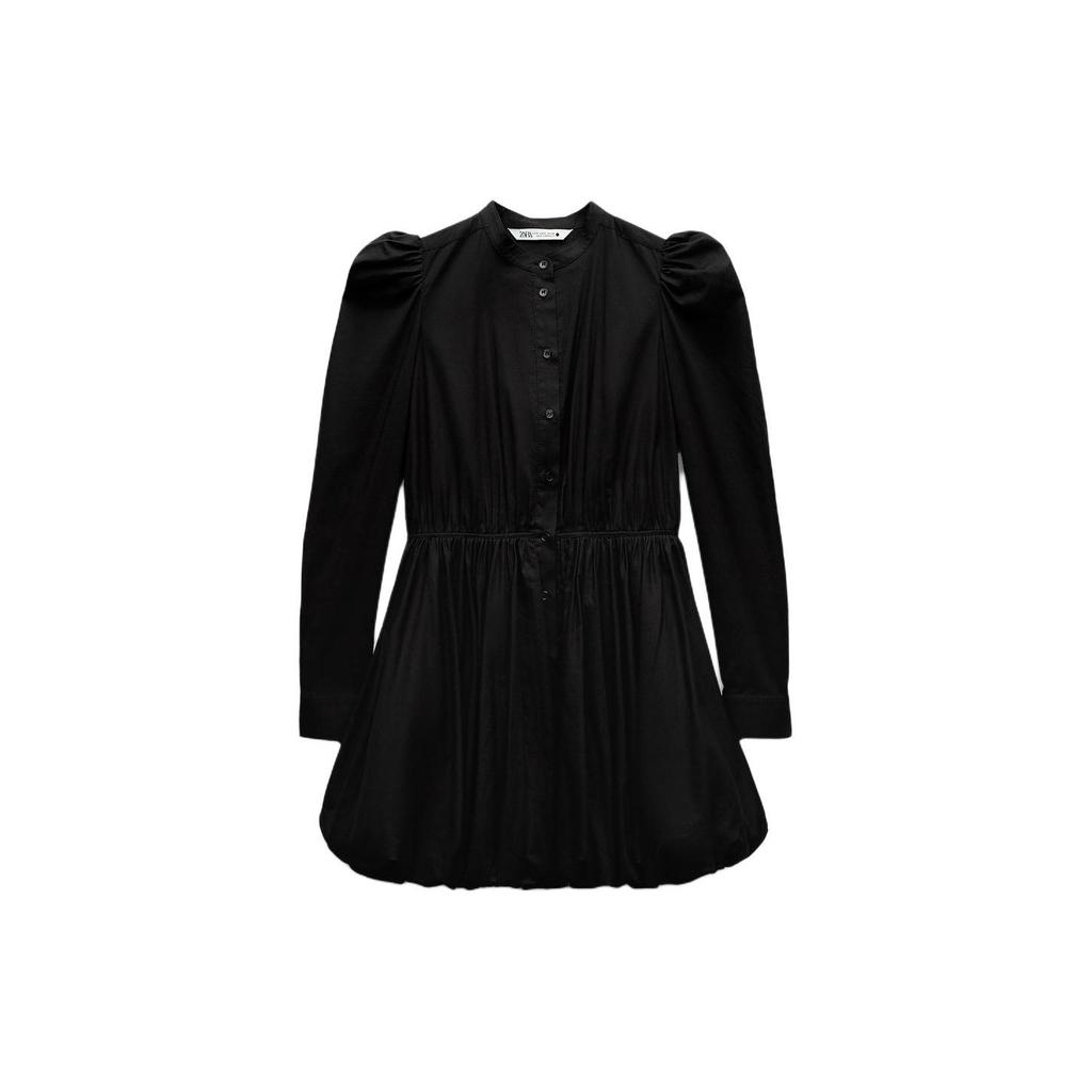Zara Simple Solid Color Long Sleeve Dress Women dresses 2671072-800