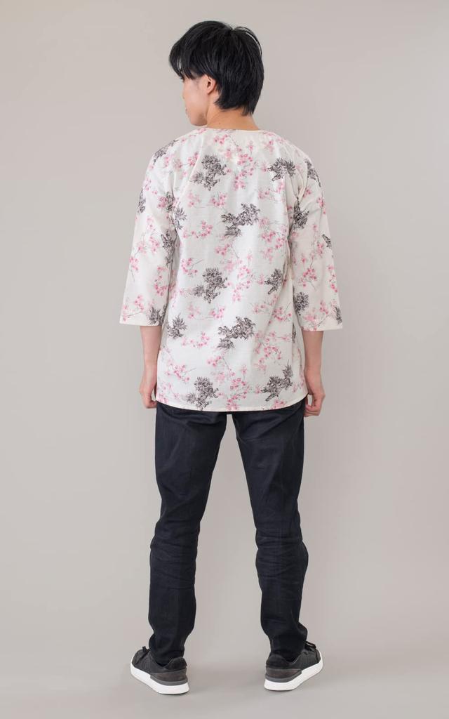 Koiguchi Made In Japan [Ai Ai] Shirt, 100% Cotton, (Karajishi (white), S)