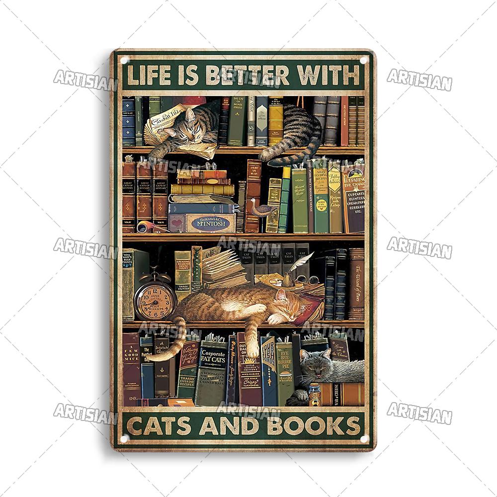 Pôster de Metal Retrô Gato Preto Artista Animal de Estimação Engraçado Vintage Decorativo Placa de Estanho Garagem Bar Pub Clube Cozinha Casa Decoração de Parede Caverna do Homem