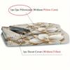 2/3pcs Elegant Golden Diamond Butterfly Floral Print Duvet Cover Set (1 Duvet Cover + 1/ 2 Pillowcase, Without Core), 3D Luxury