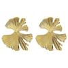 European and American exaggerated design sense Ginkgo biloba leaf earrings women's niche design temperament light luxury metal earrings earrings