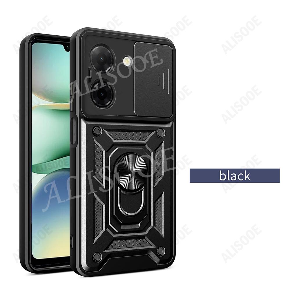 

Броньований чохол для Xiaomi Redmi A5 4G (171мм) Глобальна версія Чохол Слайдер Камери Кільце-підставка Кришка для Redmi A5 4G Ударостійка Capa Redmi A5 4G (171mm) чорний