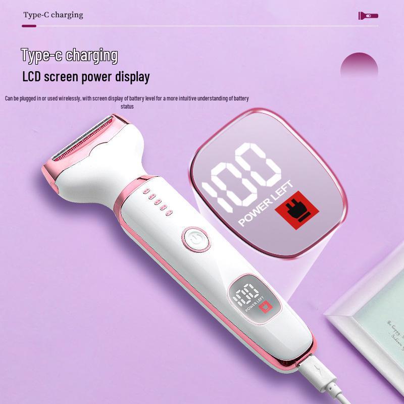 Five-in-One Women's Electric Shaver & Hair Trimmer with Digital Display