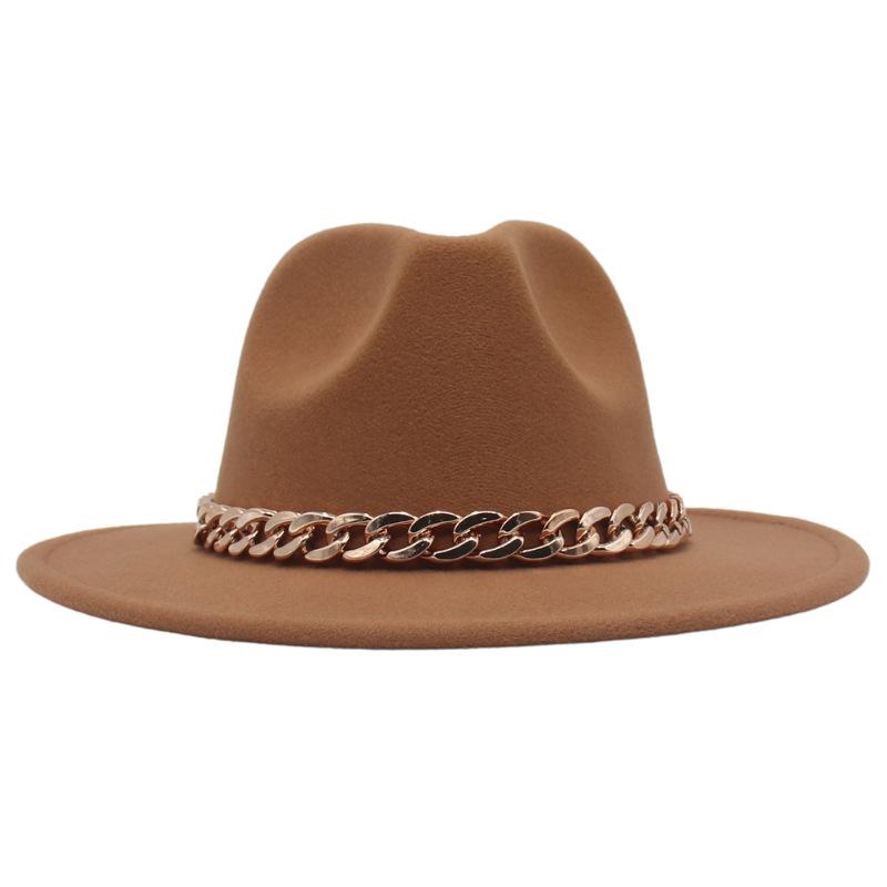 Acrylic Chain Men'S And Women'S Multi-Colored Stage Hat Woolen Felt Hat Jazz Top Hat Hat